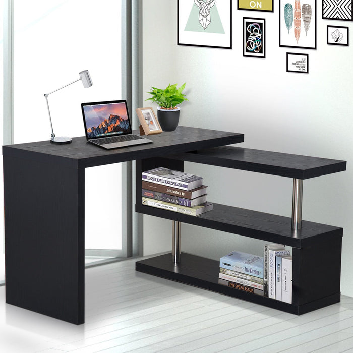 Modern Corner Rotating L-Shaped Office Table Computer Desk with