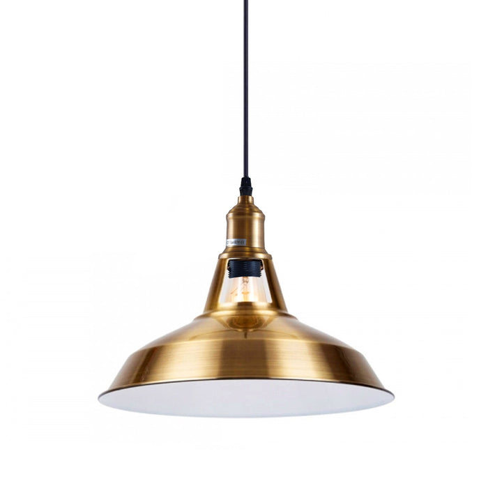 2 x Yellow Brass Metal Ceiling Lamp - KozeDecore