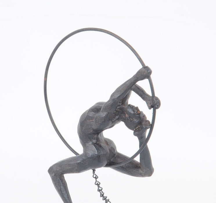 Athletic Man Hanging Ring Sculpture - KozeDecore
