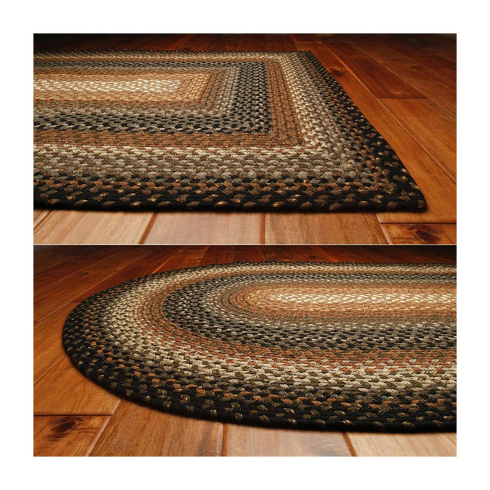 Cotton Braided Rugs Oval Cocoa Bean
