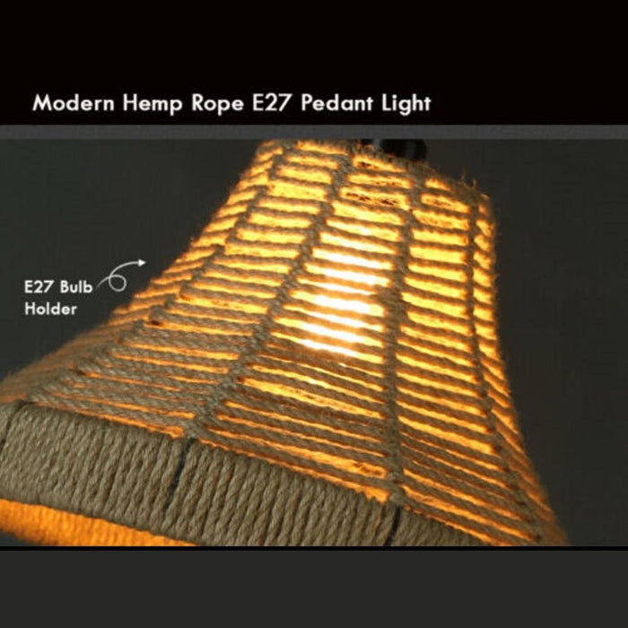 Industrial Hemp Metal Ceiling Lamp - KozeDecore