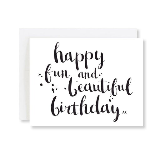 Calligraphy Happy Birthday Card - KozeDecore